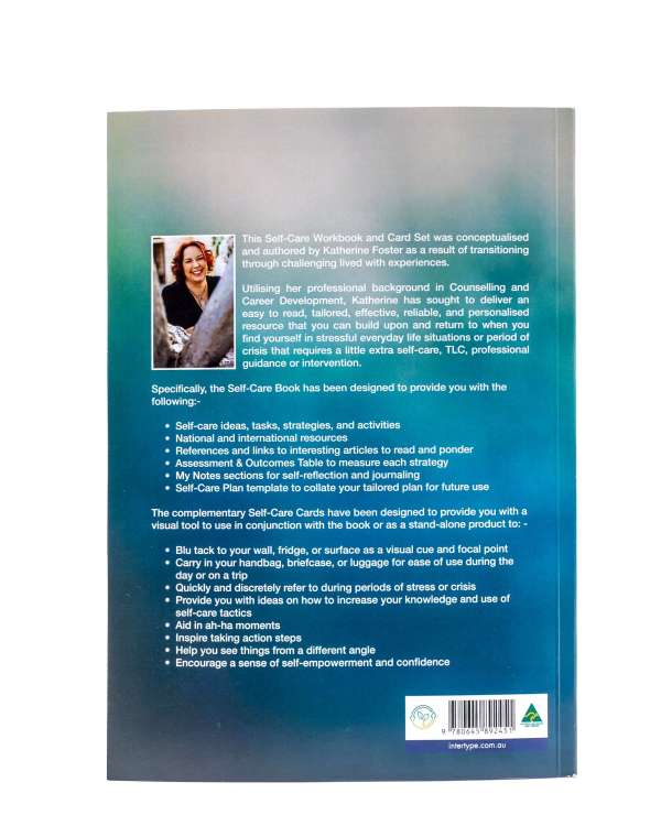 Self-Care Workbook - Back Cover featuring Katherine Foster - Copyright