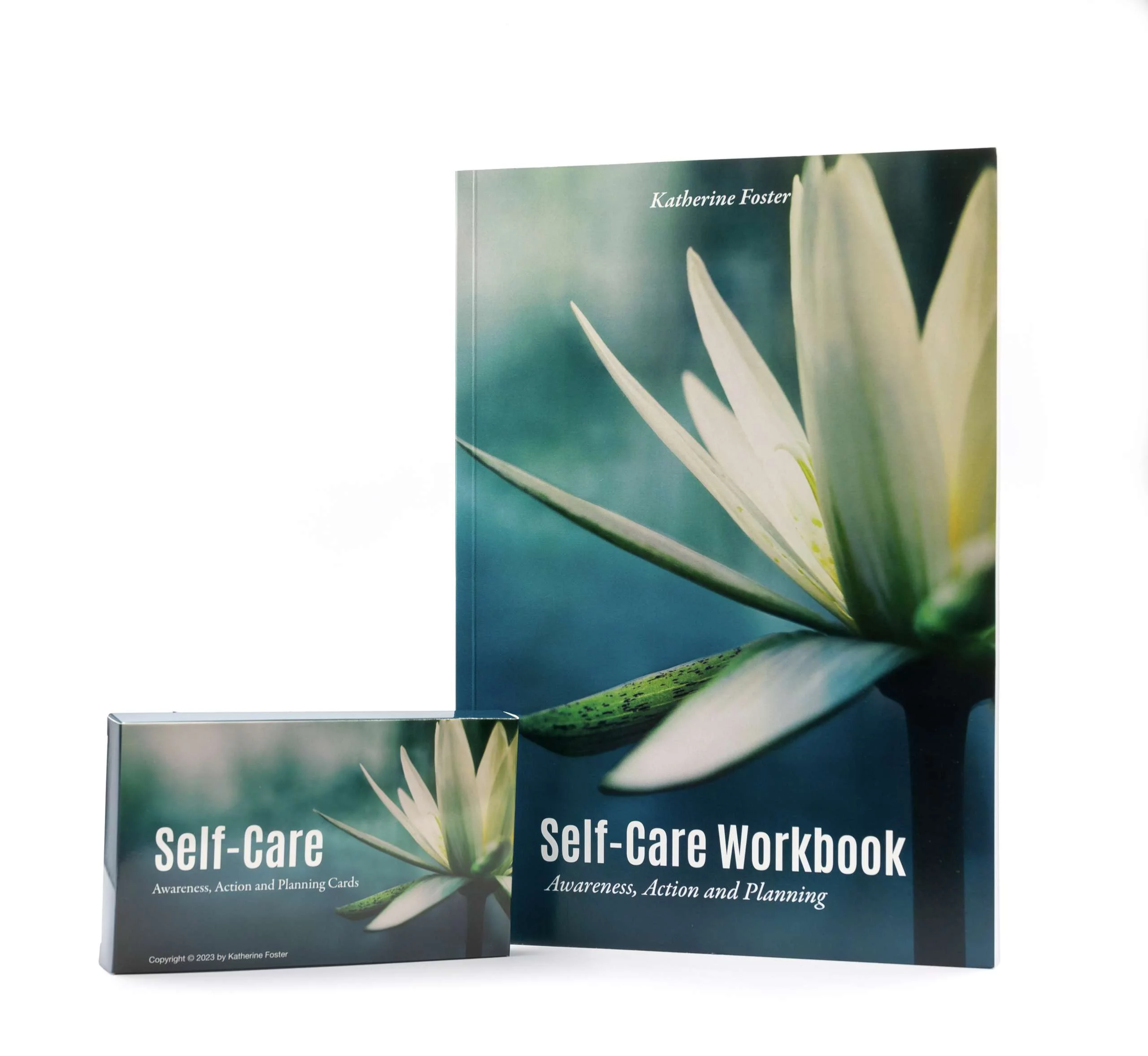 Self Care Workbook and Card Set Combination   Copyright 2023 Katherine Foster Author