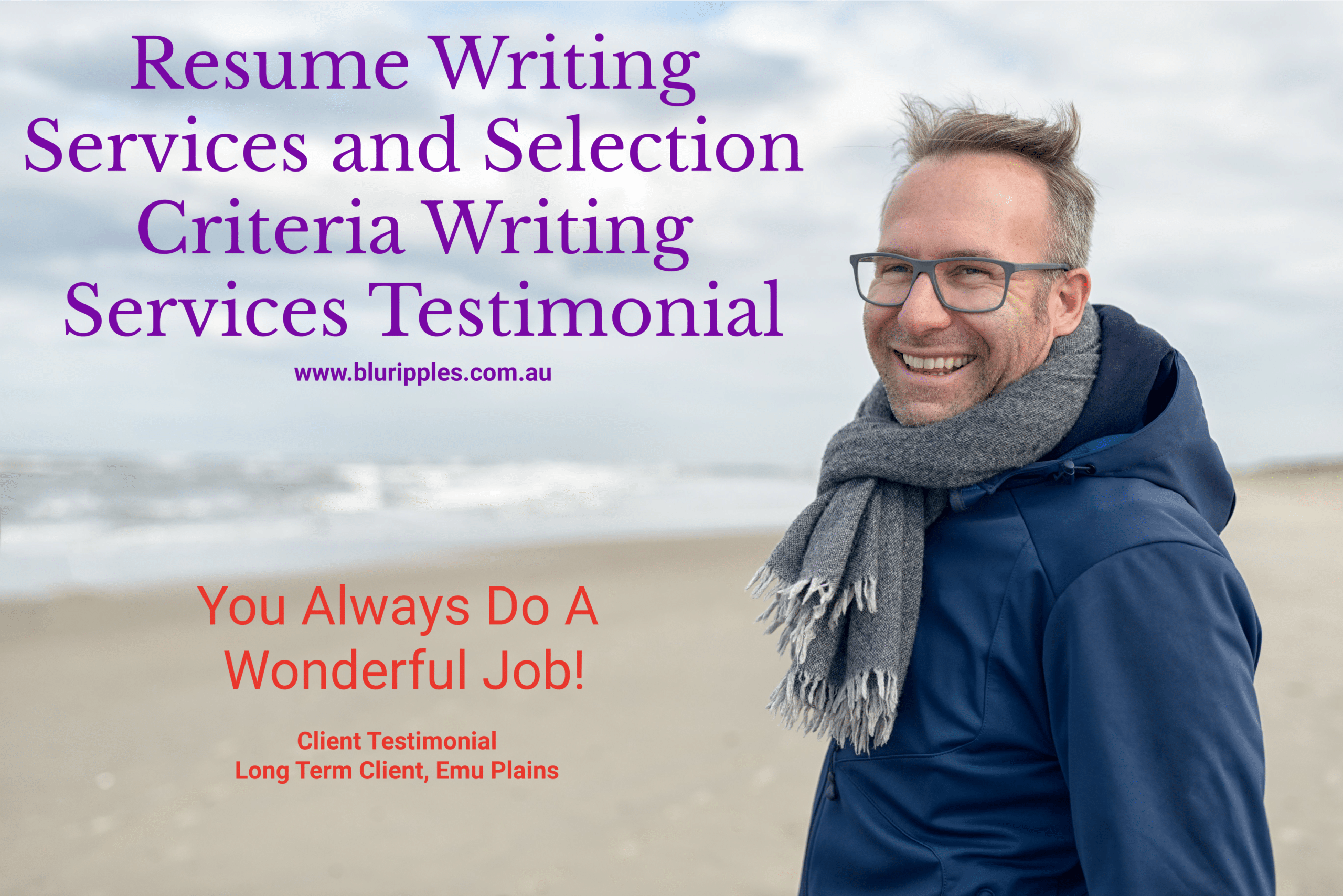 Blu Ripples Resume Review Emu Plains Western Sydney NSW - "Wonderful Job"