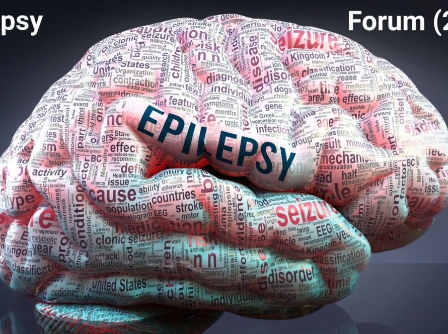 Insights from the EmpowerHER Epilepsy Forum 2026 Picture of Brain with text about Epilepsy Katherine Foster Blu Ripples and Author