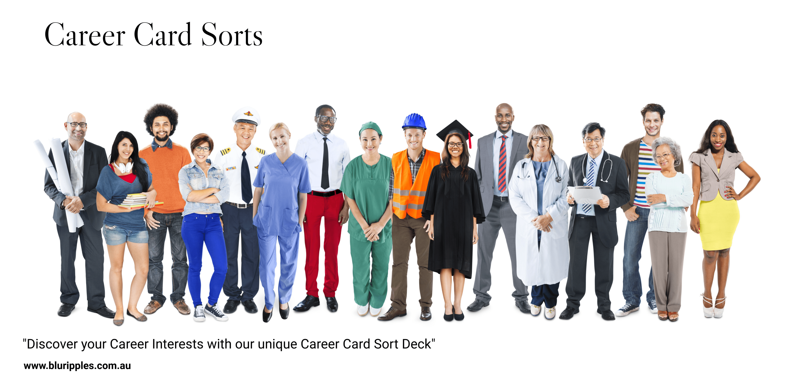 Blu Ripples Career Card Sorters - Designed by Katherine Foster