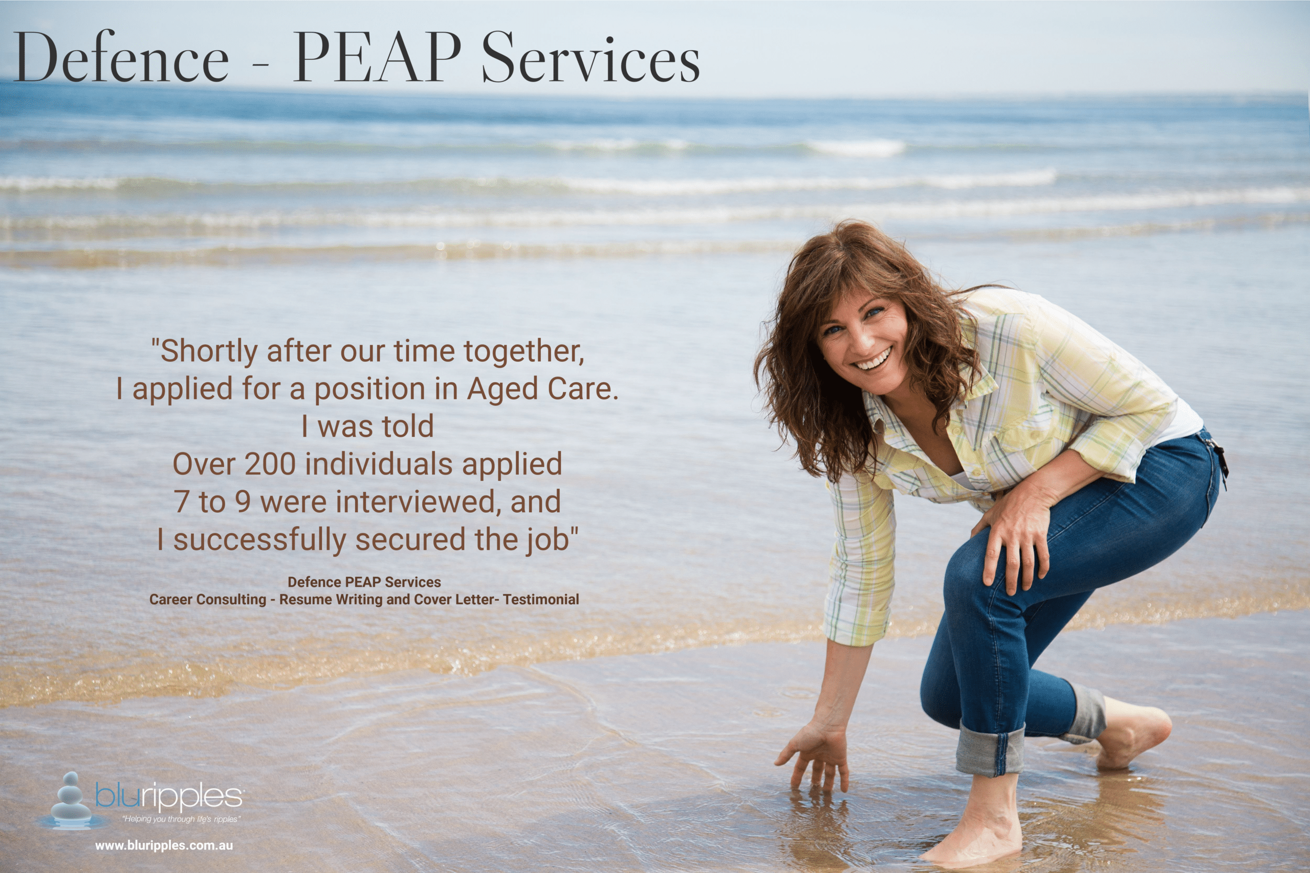 PEAP Services Testimonials - Employment Assistance Program Defence - Blu Ripples Port Stephens NSW Australia