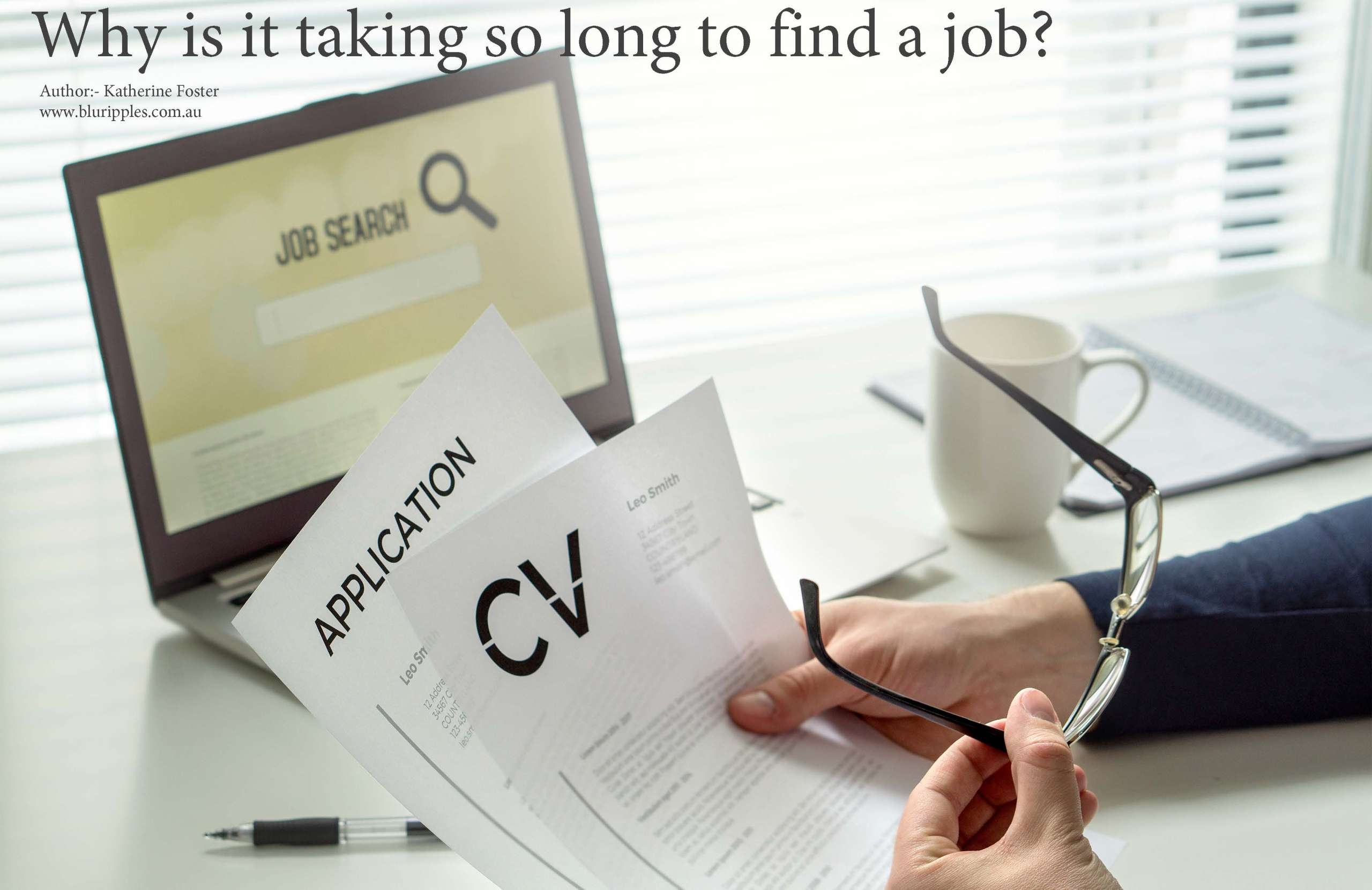 Find out why it is taking so long to find a job. Explore Blu Ripples Career Counselling - Job Search Blog Article by Author Katherine Foster