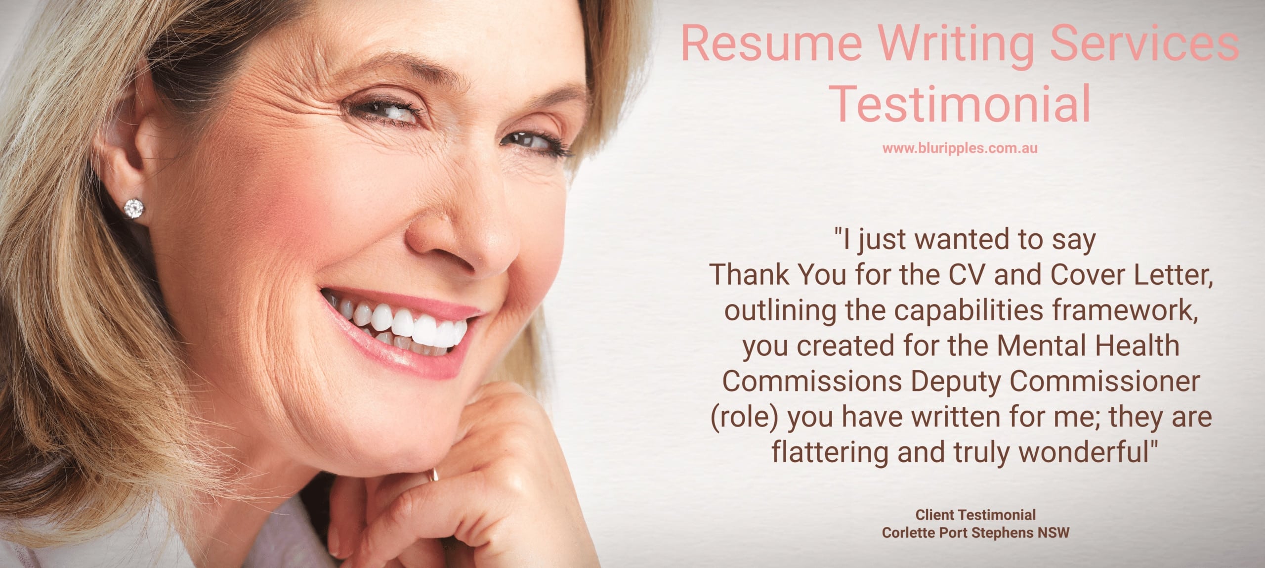 Blu Ripples Resume Review - Corlette NSW - Mental Health Position