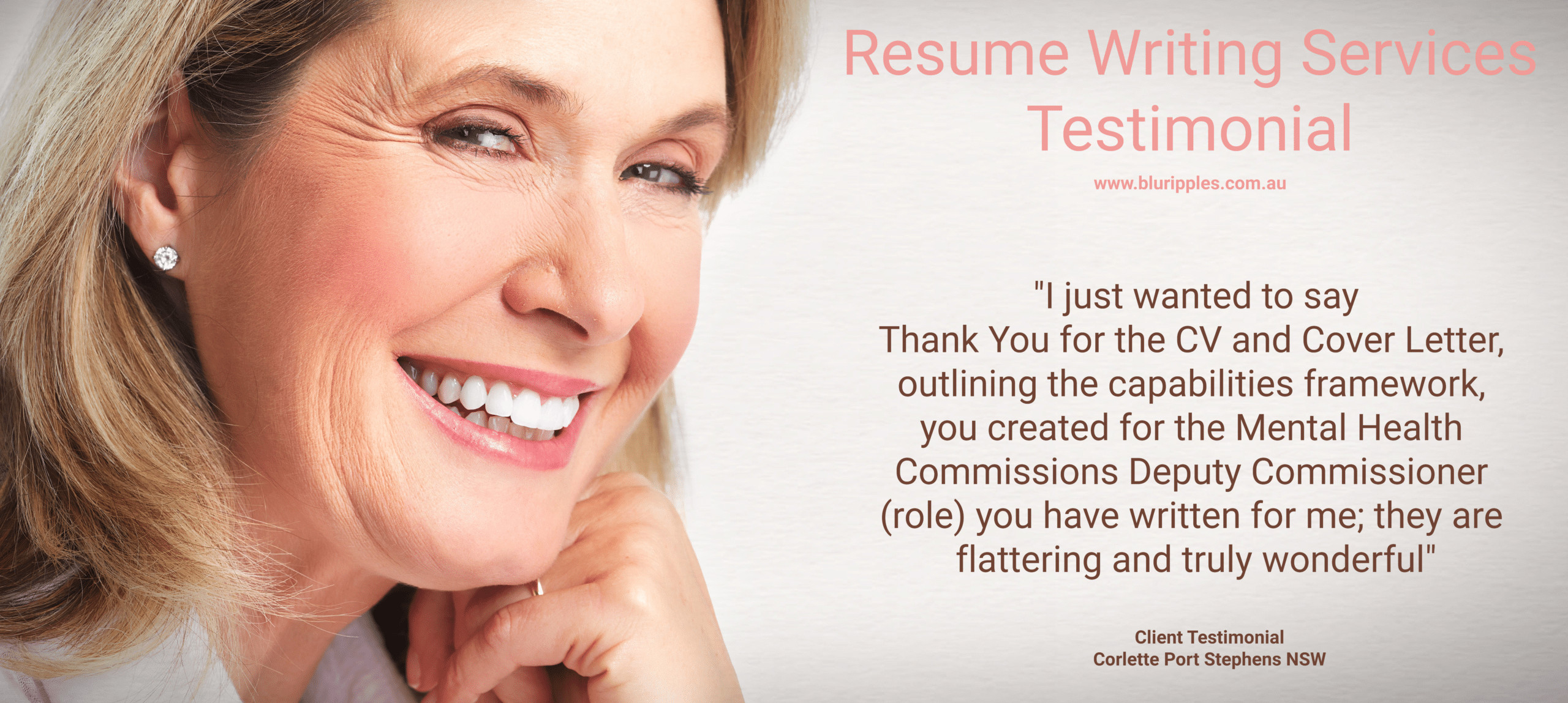 Blu Ripples Resume Review - Corlette NSW - Mental Health Position