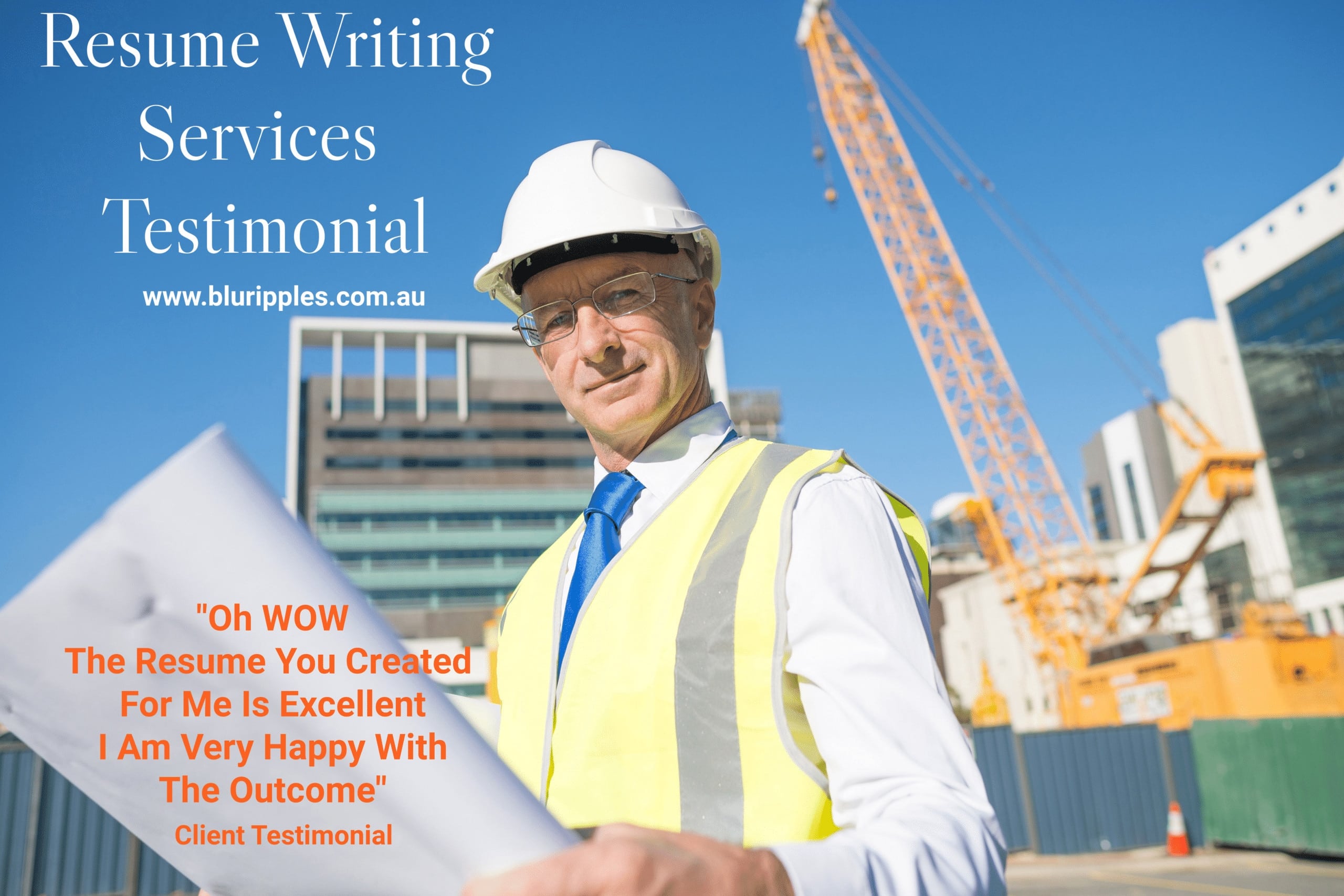 The Resume you created for me was excellent. Blu Ripples Client: Construction Manager, Medowie Port Stephens NSW. Resume Re-freshed after 15 years