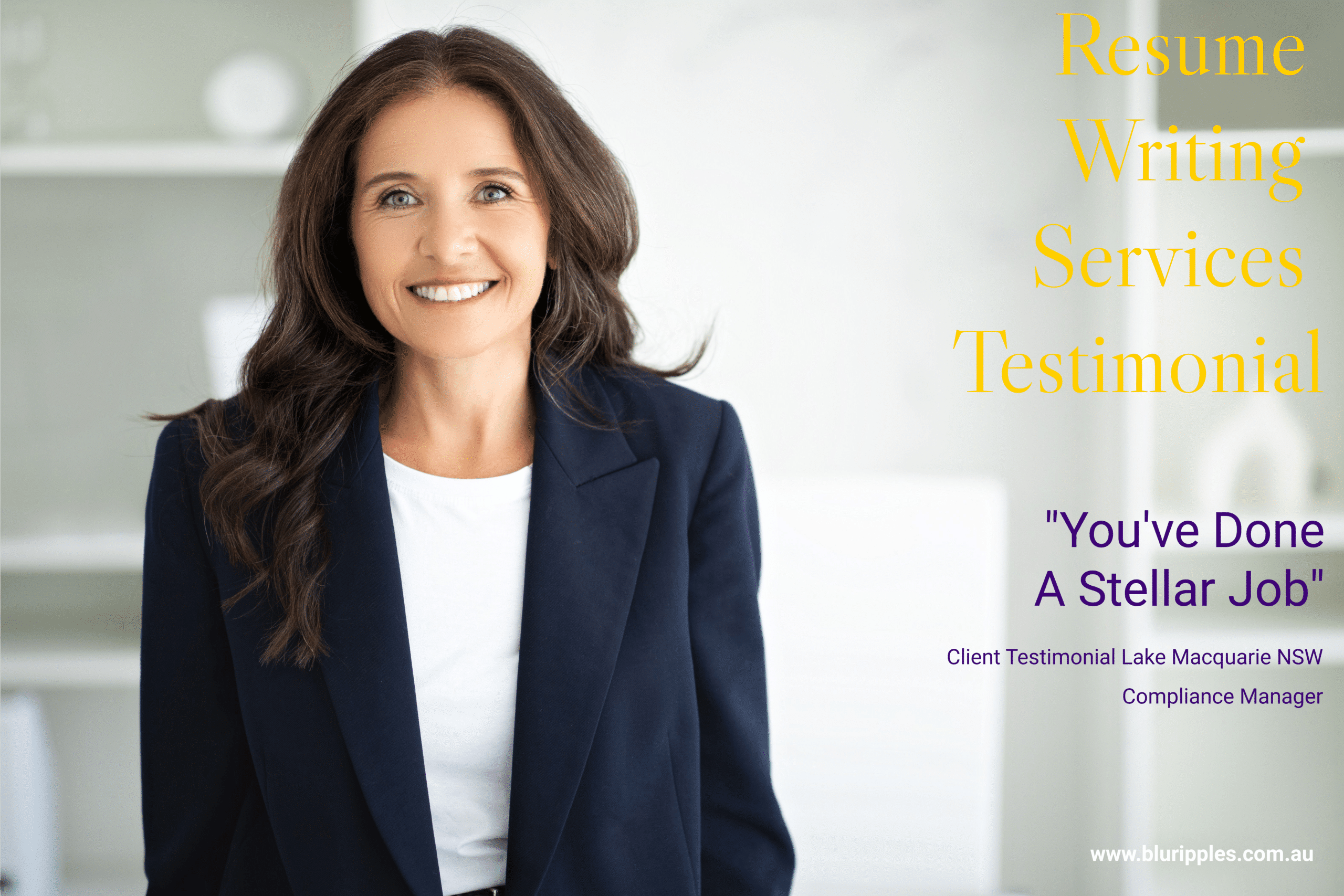 Blu Ripples Resume Writing Services Reviews - Compliance Manager (Insurance and Finance) - Stellar Job